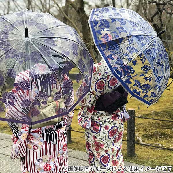 dショッピング |傘 ハッピークリアアンブレラ 金魚 ビニール 12本骨 長