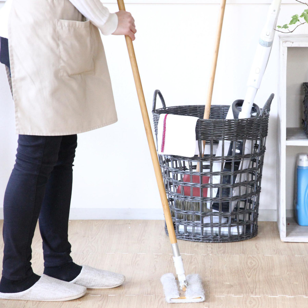 プランターカバー Re-PLA ハンドルラウンドバスケット Lサイズ ( 鉢カバー 鉢入れ 植木鉢入れ かご バスケット 丸 取っ手 スタンド 置き型 観葉植物 鉢植え 花 室内 収納 小物入れ インテリア ナチュラル おしゃれ )【 チャコールグレー 】 チャコールグレー