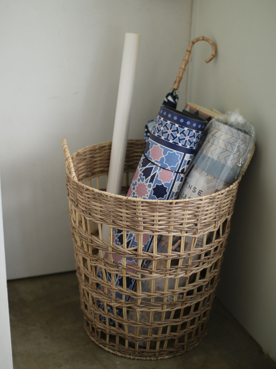 プランターカバー Re-PLA ハンドルラウンドバスケット Lサイズ ( 鉢カバー 鉢入れ 植木鉢入れ かご バスケット 丸 取っ手 スタンド 置き型 観葉植物 鉢植え 花 室内 収納 小物入れ インテリア ナチュラル おしゃれ )【 チャコールグレー 】 チャコールグレー