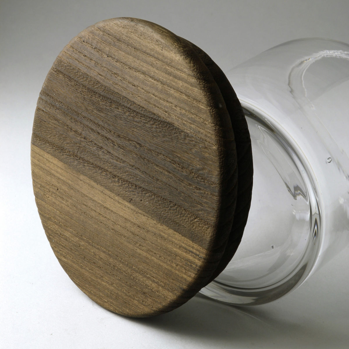 新品　未使用品　LSA Serve 蓋付きガラス容器 dショッピング |保存容器 LA TOUR ウッド蓋つきジャー ドロワ S