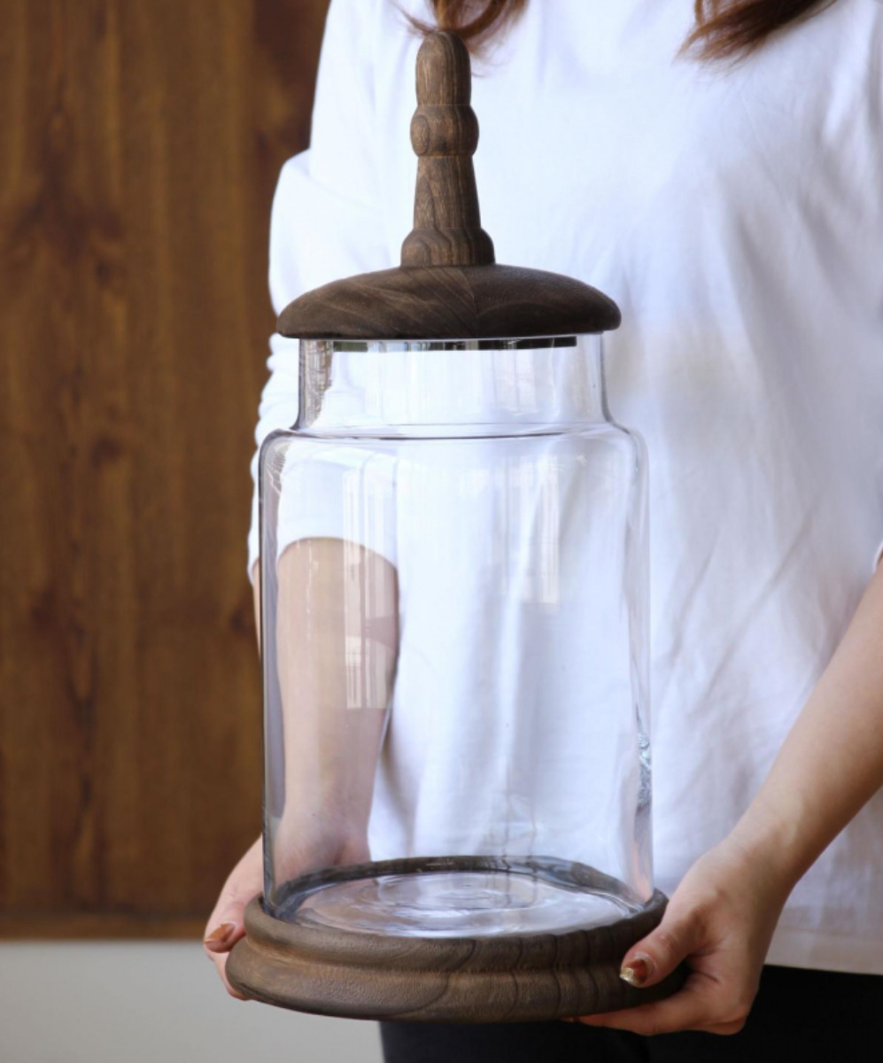 dショッピング |保存容器 LA TOUR ウッド蓋つきジャー ドロワ L
