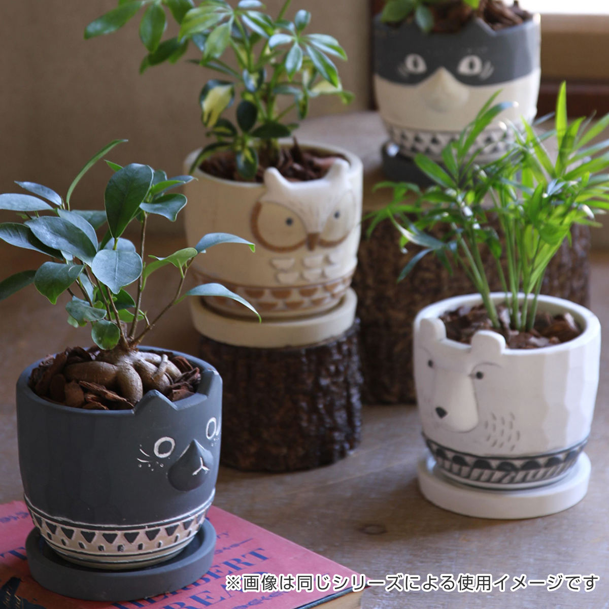 植木鉢 アニマルプランター ホワイトベアー （ プランター