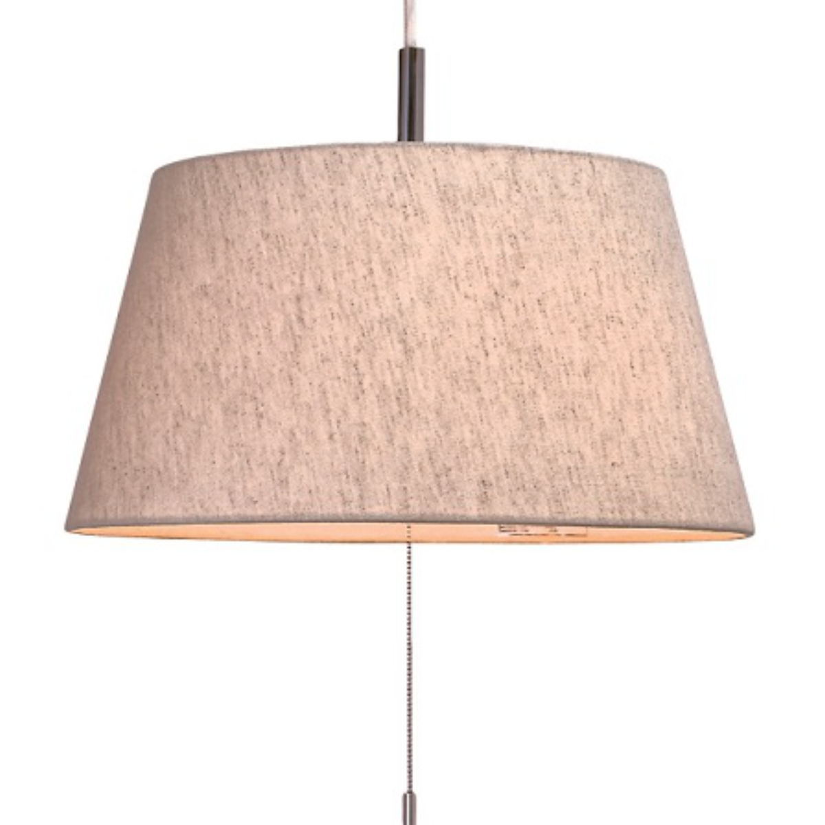 ペンダントライト 2灯 Standard 日本製 ( 照明 LED 洋室 和室 寝室 ダイニング 紐付き 引き紐 吊り下げ 台形 E26 北欧風 カジュアル 上品 照明器具 ライト おしゃれ インテリア リビング 2灯式 シンプル ) 【麻混ベージュ】 麻混ベージュ