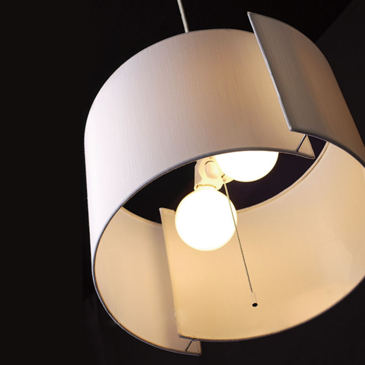 ペンダントライト 2灯 Tau 日本製 ( 照明 LED 洋室 和室 寝室 ダイニング 紐付き 引き紐 吊り下げ E26 北欧風 カジュアル 上品 照明器具 ライト おしゃれ インテリア リビング 2灯式 シンプル ) 【麻混ベージュ】 麻混ベージュ