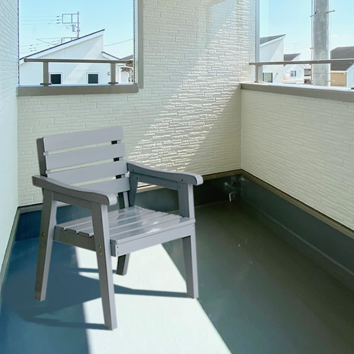 ベンチ 天然木製ベンチ 幅60cm Elan エラン ( 木製 屋外 ウッドチェア ウッドベンチ 庭 バルコニー 1人掛け 天然木 庭先 ガーデンファーニチャー 椅子 ガーデン おしゃれ オブジェ 木 ウッド ) 【ホワイト】 ホワイト