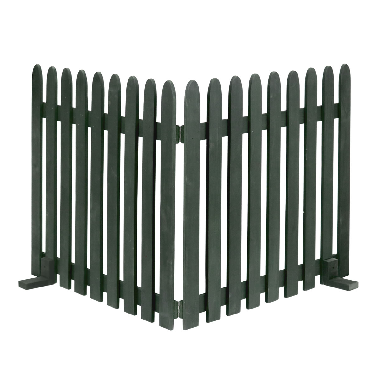 フェンス 木製 折り畳めるウッドフェンス 142×71cm 縦ストライプ ( ガーデンフェンス 柵 折りたたみ 2連 園芸 エクステリア 雑貨 ウッドフェンス 花壇 庭 ベランダ バルコニー ガーデニング 木製ガーデンフェンス 蝶番 インテリア ) 【グレー】 グレー