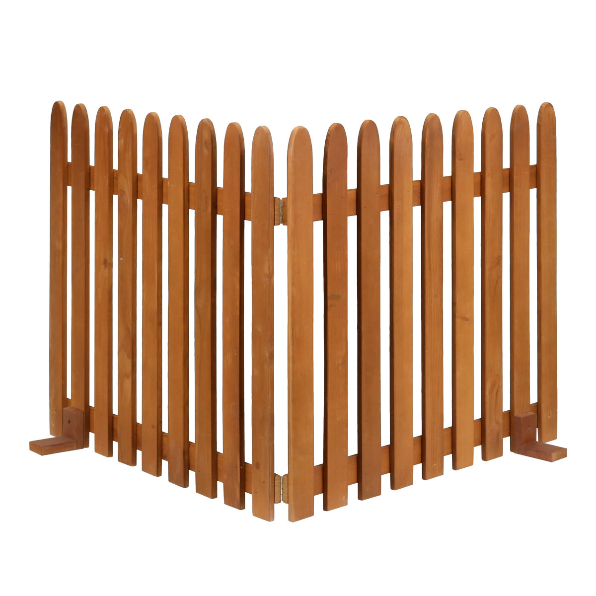 フェンス 木製 折り畳めるウッドフェンス 142×71cm 縦ストライプ ( ガーデンフェンス 柵 折りたたみ 2連 園芸 エクステリア 雑貨 ウッドフェンス 花壇 庭 ベランダ バルコニー ガーデニング 木製ガーデンフェンス 蝶番 インテリア ) 【グレー】 グレー