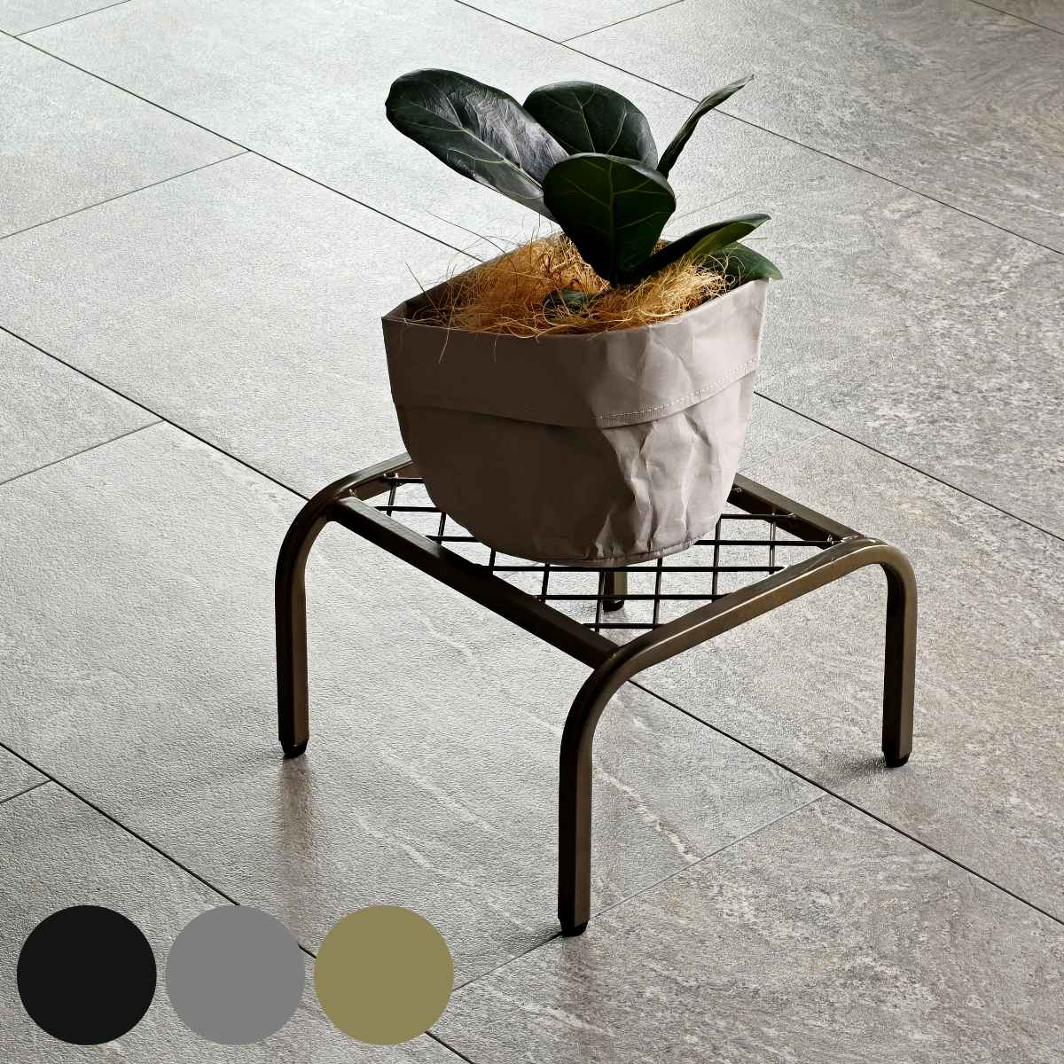 花台 アイアン プランタースタンド TWILL ツイル ローサイズ ( プランター台 フラワーラック 飾り台 プランターラック フラワー スタンド 室内 飾る 台 脚付き 置く 植物 観葉植物 花 園芸 インテリア アイアンフレーム ) 【ブラック】