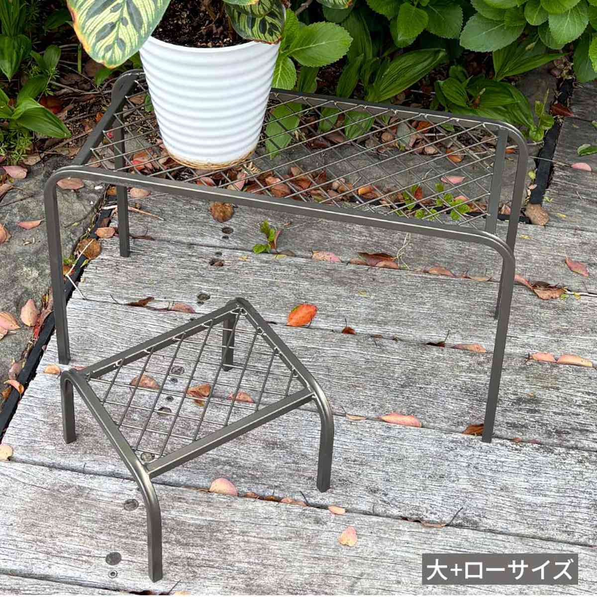 花台 アイアン プランタースタンド TWILL ツイル ハイサイズ ( プランター台 フラワーラック 飾り台 プランターラック フラワー スタンド 室内 飾る 台 脚付き 置く 植物 観葉植物 花 園芸 インテリア アイアンフレーム ) 【ブラック】 ブラック