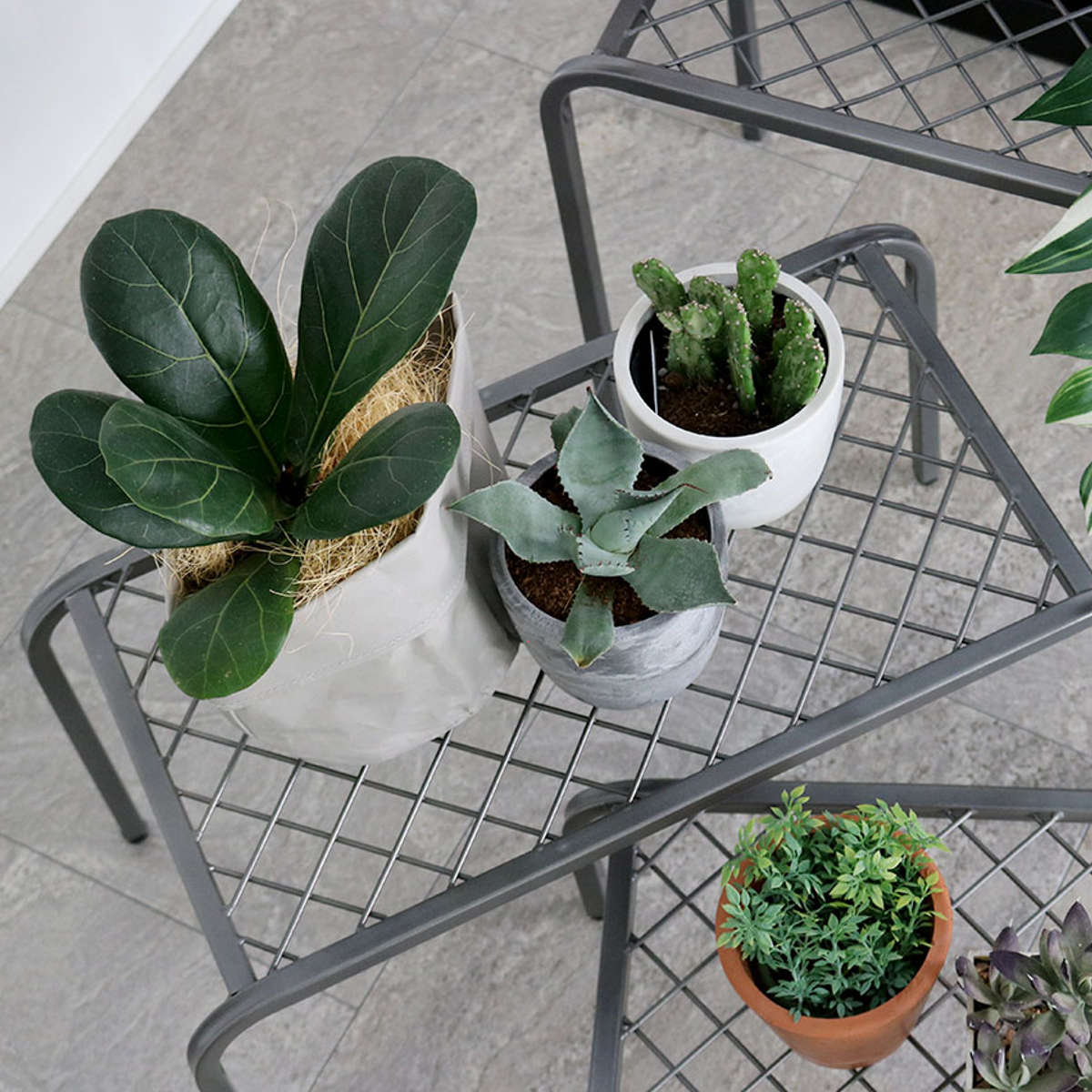 花台 アイアン プランタースタンド TWILL ツイル ハイサイズ 同色2個組 ( プランター台 フラワーラック 飾り台 プランターラック フラワー スタンド 室内 飾る 台 脚付き 置く 植物 観葉植物 花 園芸 アイアンフレーム 2個セット ) 【ゴールド】 ゴールド