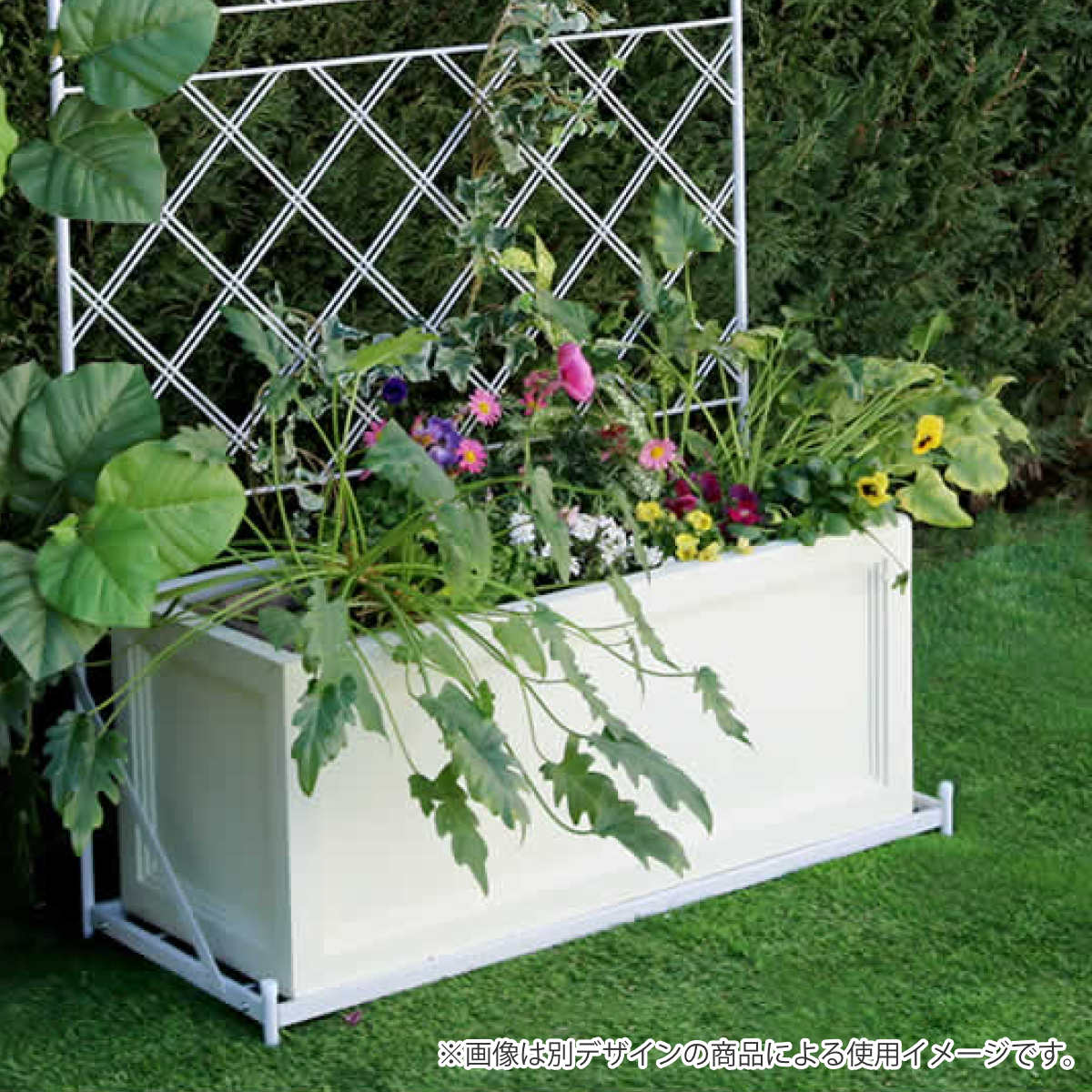 フェンス プランター台付フェンス グラフ スリムタイプ 高さ192cm ( グリーンフェンス グリーン カーテン ガーデンフェンス プランター 自立 ガーデニング スチール 緑のカーテン 庭 ガーデングッズ インテリア おしゃれ )