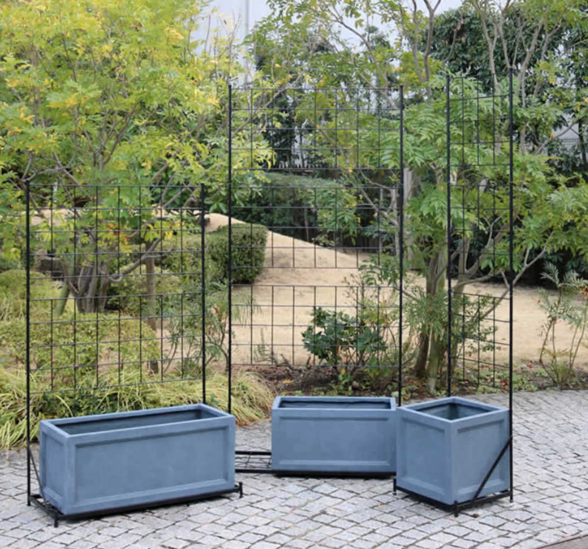 フェンス プランター台付フェンス グラフ スリムタイプ 高さ192cm ( グリーンフェンス グリーン カーテン ガーデンフェンス プランター 自立 ガーデニング スチール 緑のカーテン 庭 ガーデングッズ インテリア おしゃれ )