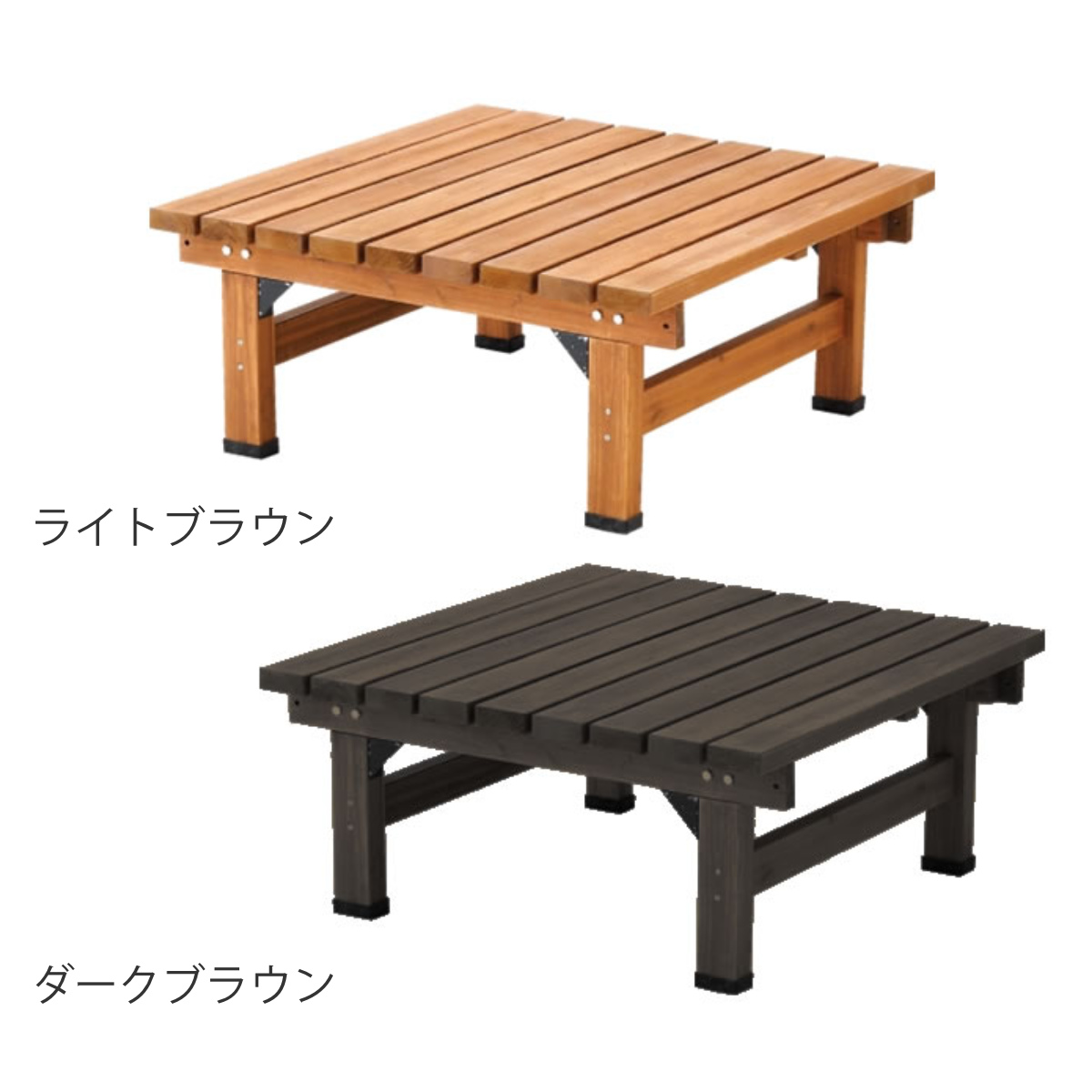 縁台 デッキ縁台 90×90cm ( ガーデンデッキ ベンチ 木製 屋外 ウッドデッキ ウッドベンチ 庭 バルコニー 天然木 杉 庭先 ぬれ縁 ガーデンベンチ 掃き出し窓 連結 ウッド デッキ おしゃれ ) 【ライトブラウン】 ライトブラウン