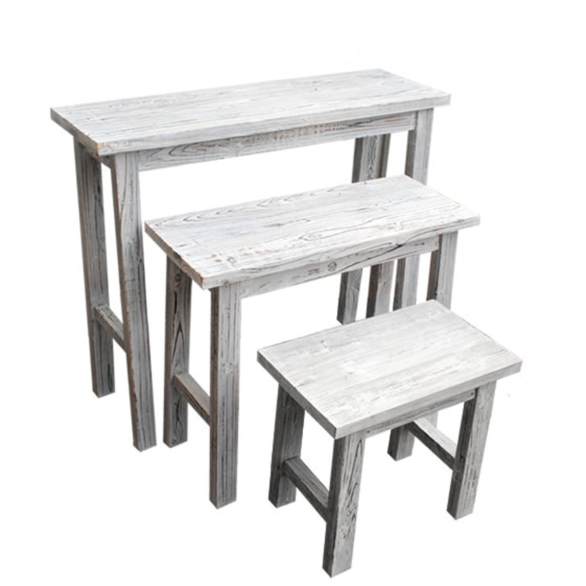 花台 ホワイトスツール風花台 3点セット ( プランター台 フラワーラック 飾り台 プランターラック フラワー スタンド 木 スクエア 室内 飾る 台 脚付き 置く 植物 観葉植物 花 園芸 インテリア ディスプレイ 雑貨 テーブル 天然木 )