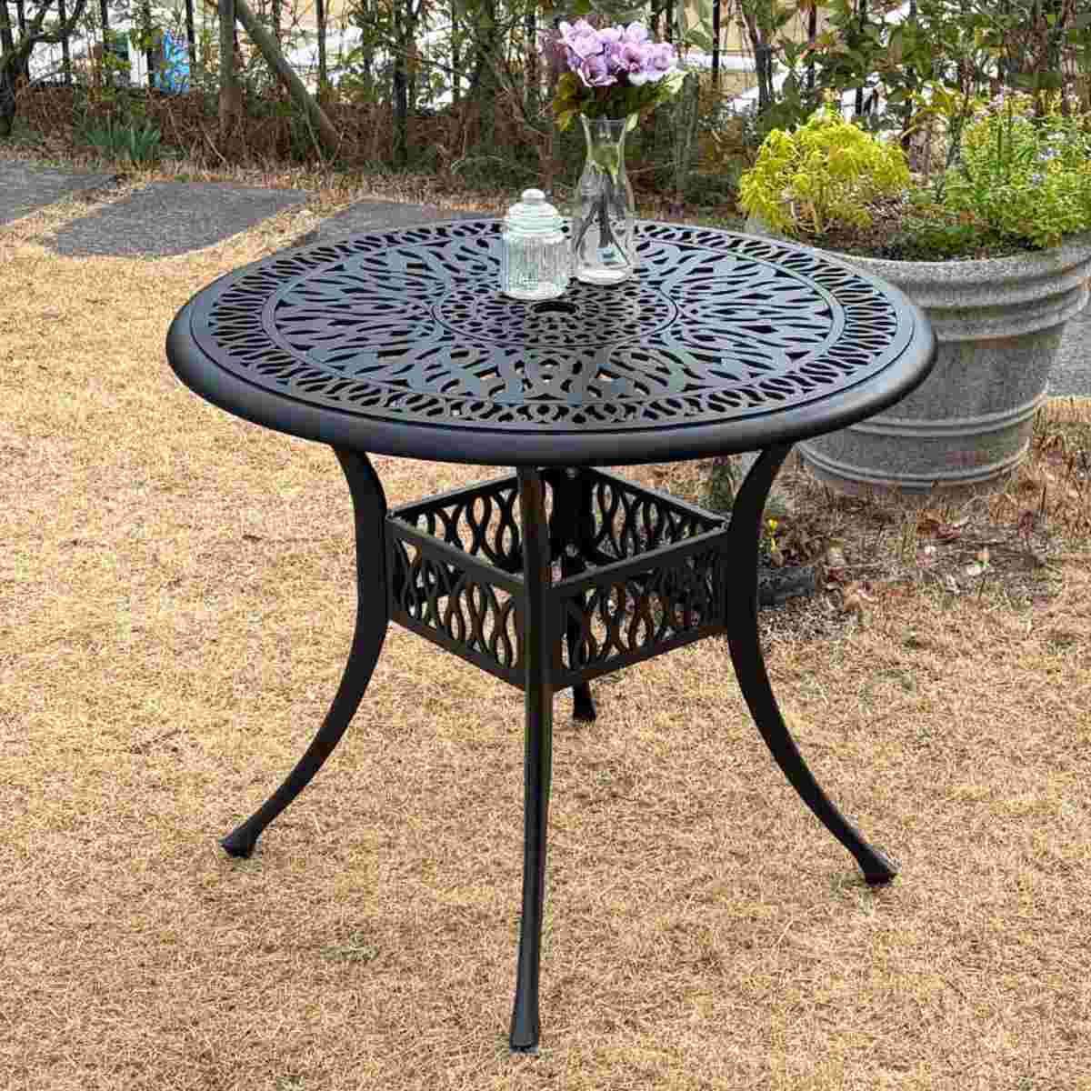 アルミ製ラウンドテーブル ガーデンテーブル エクステリア ４人用（1231） アルミ製ラウンドテーブル ガーデンテーブル エクステリア 4人