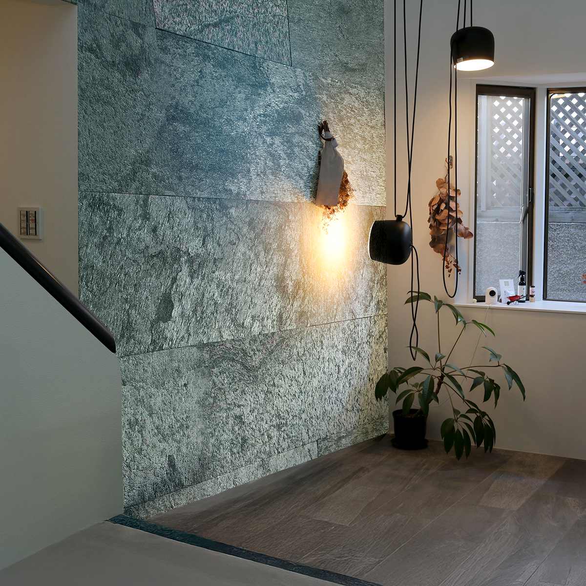 タイル DIY Stone 天然石タイル 122×61cm 4枚組 ( 壁紙タイル リメイクシート 壁用 石 ストーン 壁紙 立体 タイルシート 高級 石壁 天然石 リフォーム タイル壁紙 クロス 簡単 カット可能 4枚入り ) 【シルバー】 シルバー