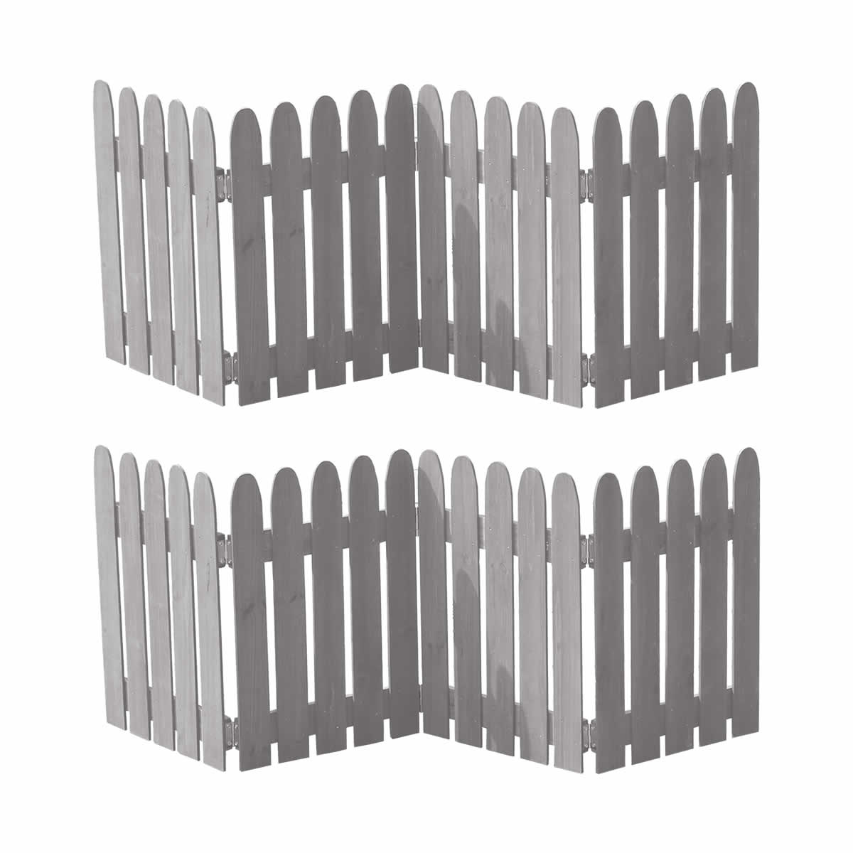 フェンス 折り畳めるウッドミニフェンス 木製 折り畳み 2枚組 ( ガーデンフェンス 柵 折りたたみ 4連 園芸 エクステリア 雑貨 ウッドフェンス 花壇 庭 ベランダ バルコニー ガーデニング 木製ガーデンフェンス 蝶番 インテリア ) 【ダークグリーン】 ダークグリーン