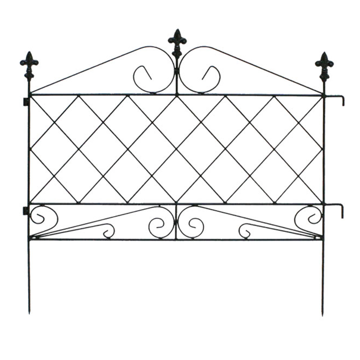 フェンス アプローチローフェンス 幅72cm ( ガーデンフェンス アイアン 柵 園芸 エクステリア 雑貨 花壇 庭 ベランダ バルコニー ガーデニング アイアンガーデンフェンス トレリス ) 【ブラック】 ブラック