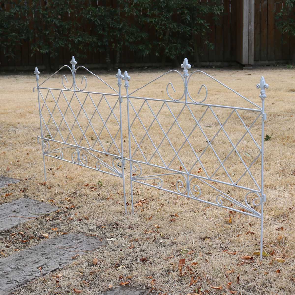 フェンス アプローチローフェンス 幅72cm ( ガーデンフェンス アイアン 柵 園芸 エクステリア 雑貨 花壇 庭 ベランダ バルコニー ガーデニング アイアンガーデンフェンス トレリス ) 【ブラック】 ブラック