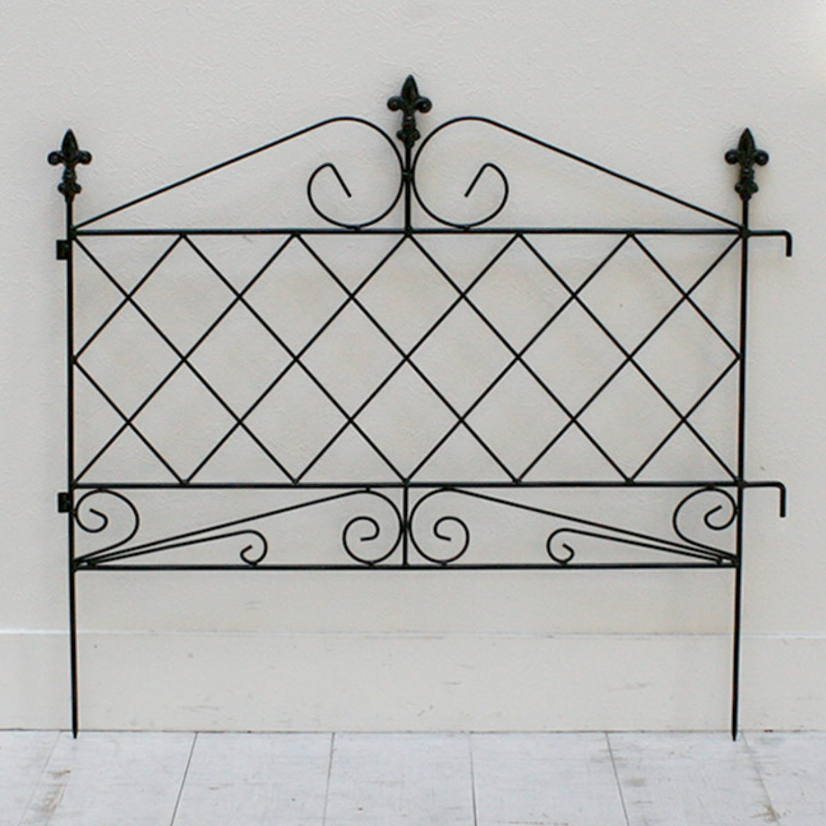 フェンス アプローチローフェンス 幅72cm ( ガーデンフェンス アイアン 柵 園芸 エクステリア 雑貨 花壇 庭 ベランダ バルコニー ガーデニング アイアンガーデンフェンス トレリス ) 【ブラック】 ブラック