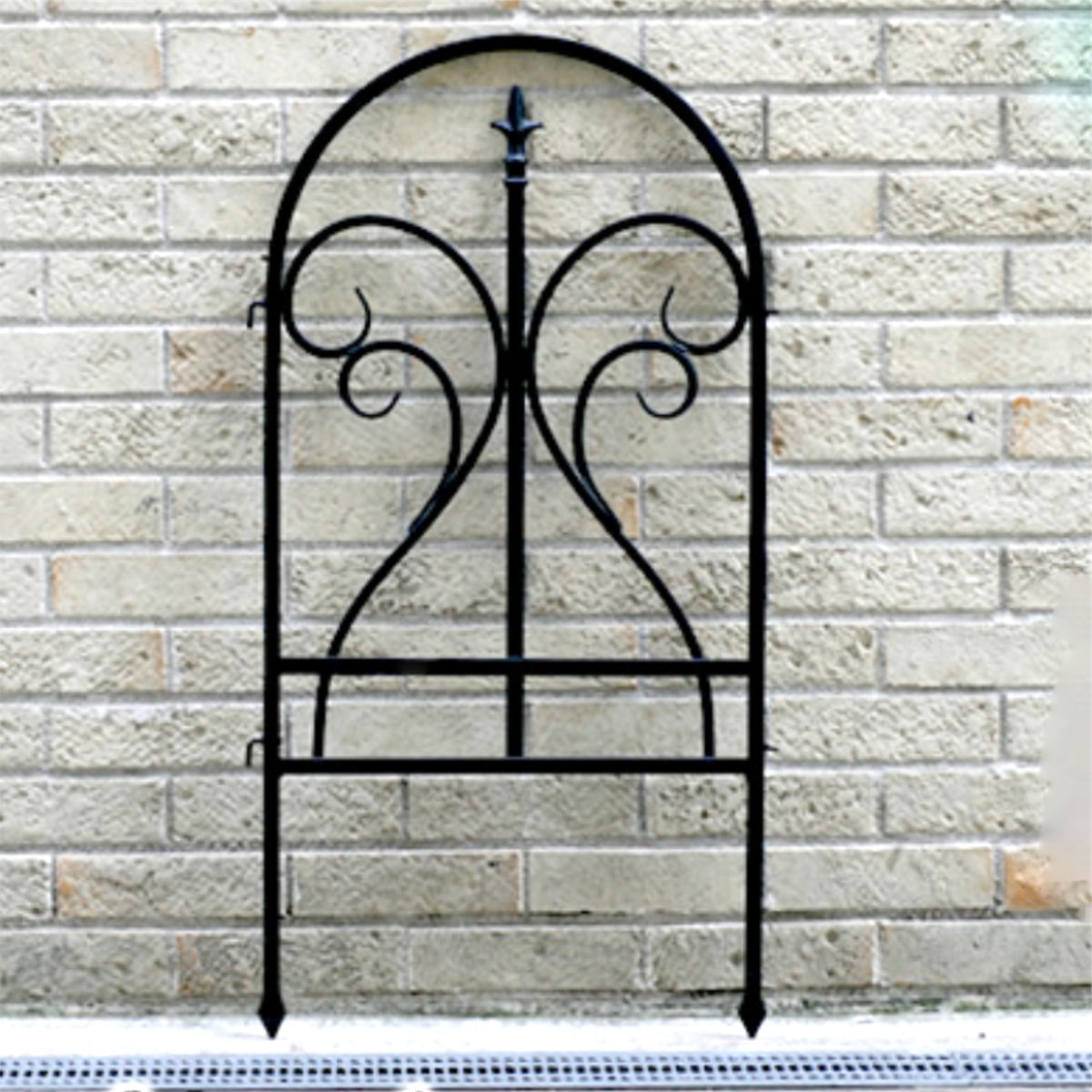 フェンス イージーフェンス フィニアル 幅48.5cm ( ガーデンフェンス アイアン 柵 園芸 エクステリア 雑貨 花壇 庭 ベランダ バルコニー ガーデニング アイアンガーデンフェンス トレリス ) 【ホワイト】 ホワイト