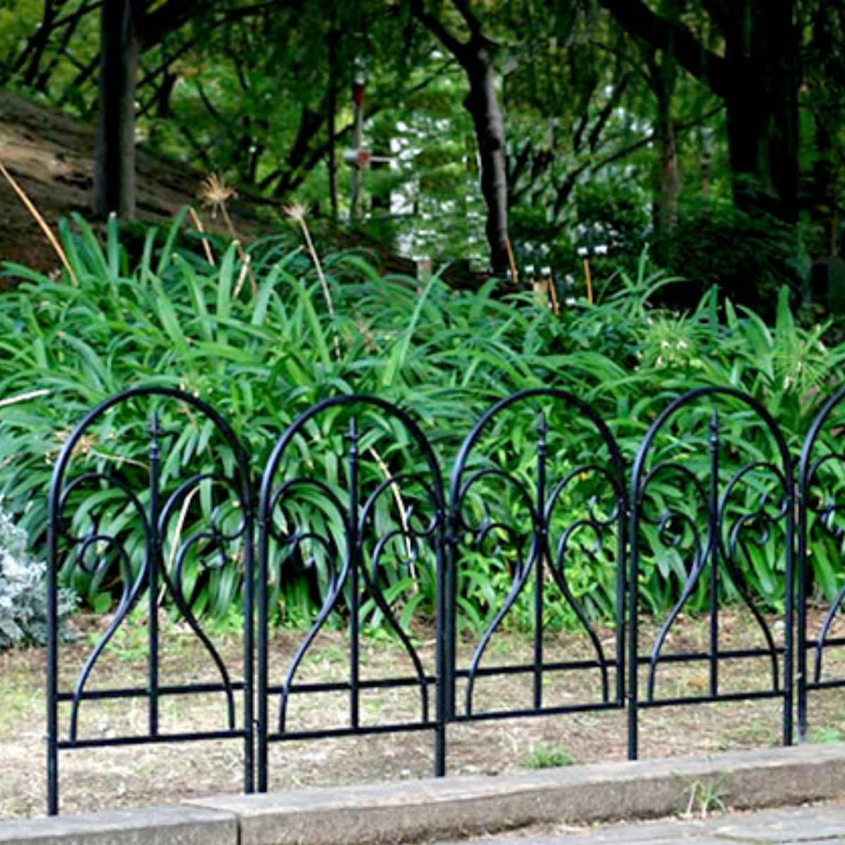 フェンス イージーフェンス フィニアル 幅48.5cm ( ガーデンフェンス アイアン 柵 園芸 エクステリア 雑貨 花壇 庭 ベランダ バルコニー ガーデニング アイアンガーデンフェンス トレリス ) 【ホワイト】 ホワイト