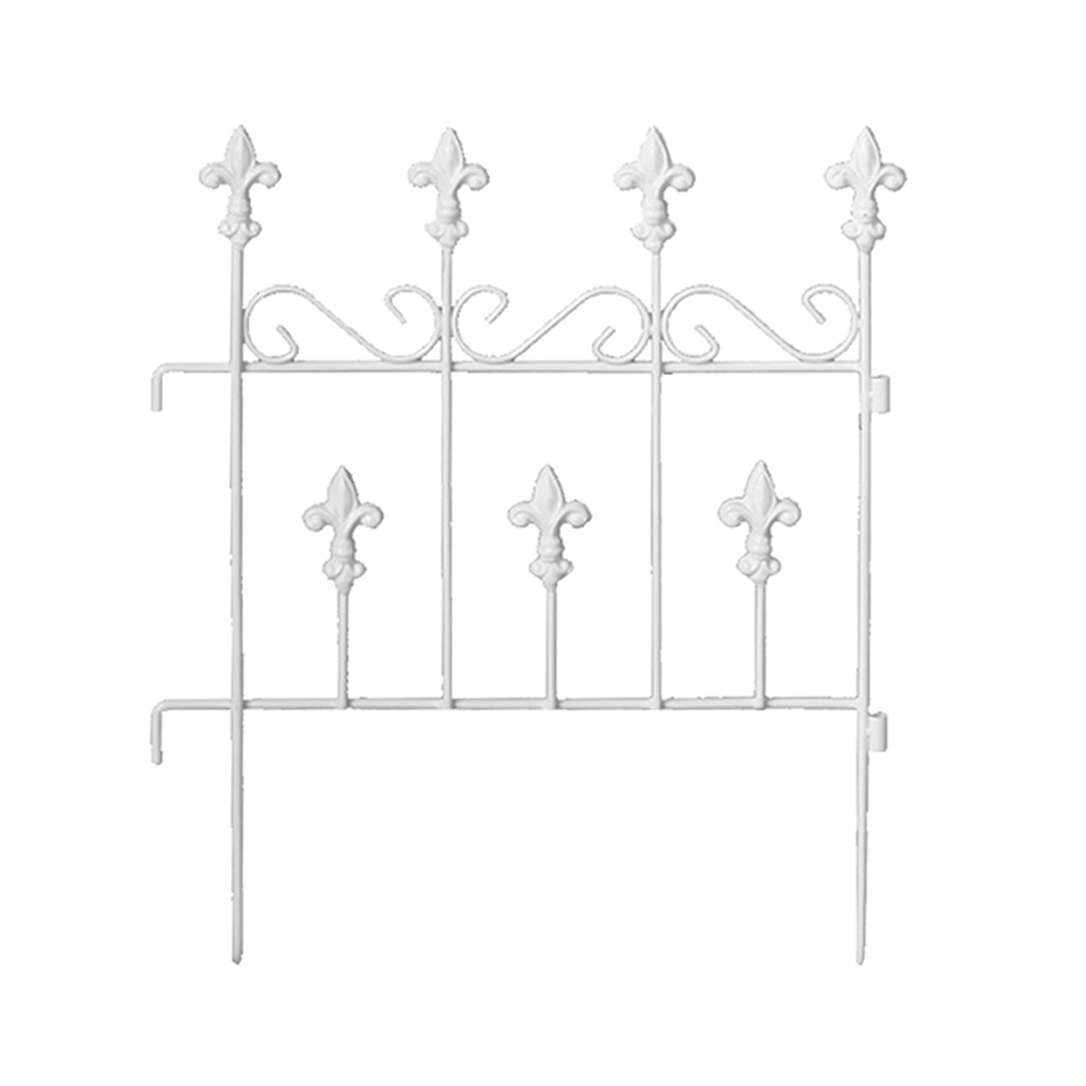 フェンス オールドシャトーフェンス スティックタイプ 幅39cm ( ガーデンフェンス アイアン 柵 園芸 エクステリア 雑貨 花壇 庭 ベランダ バルコニー ガーデニング アイアンガーデンフェンス トレリス ) 【ブラック】 ブラック