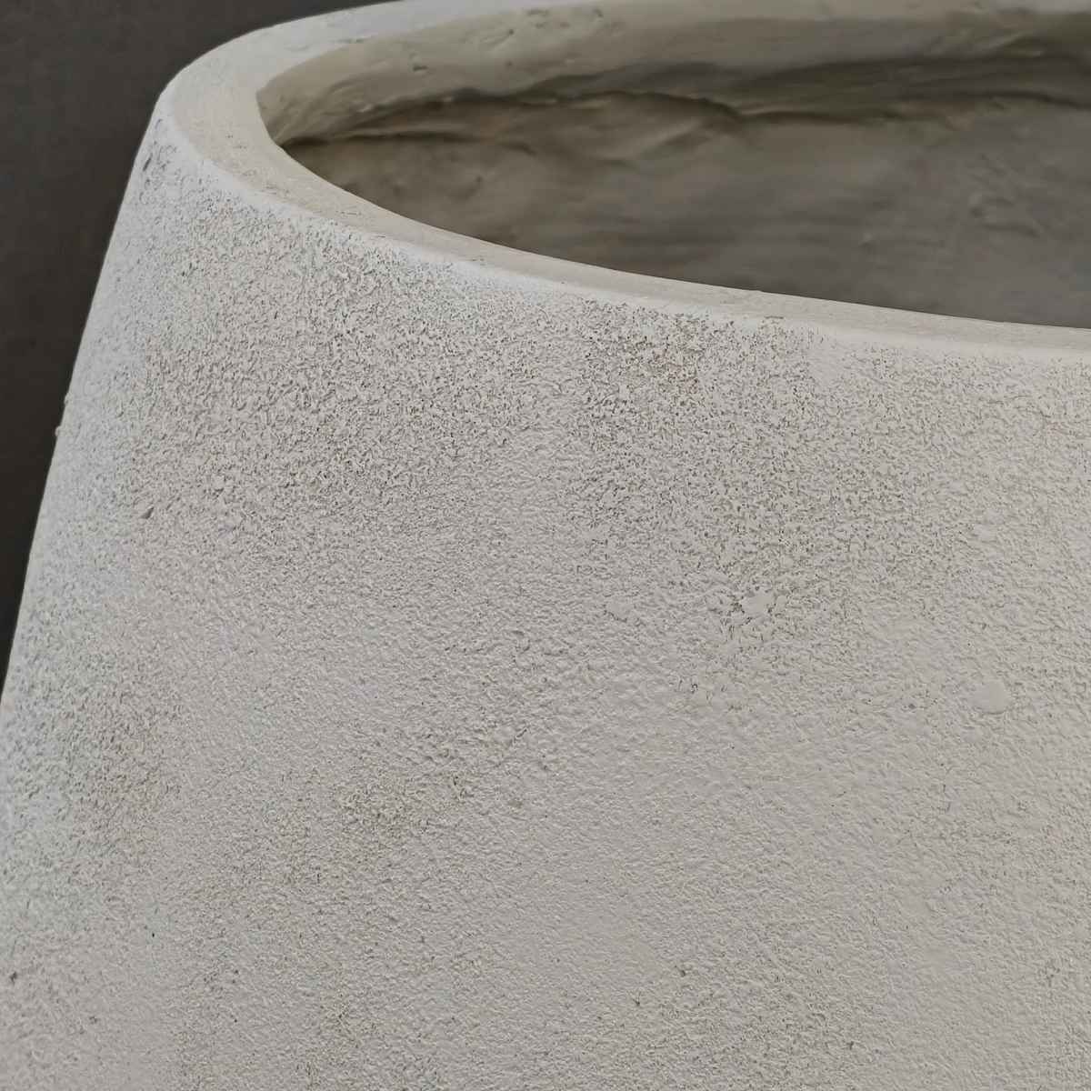 プランター グリッテ 石調FRPプランター 幅30cm ドロップ型 ( プランターカバー ラウンド 植木鉢 鉢 底穴 屋外 外 家庭菜園 寄せ植え おしゃれ ポット 鉢カバー 鉢植え 屋内 丸型 円型 大型プランター 水抜き穴 大型 花 ) 【グレー】 グレー