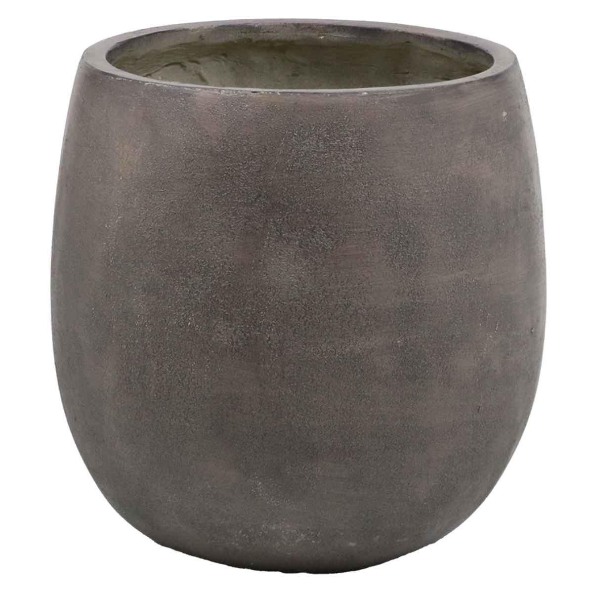 プランター グリッテ 石調FRPプランター 幅30cm ドロップ型 ( プランターカバー ラウンド 植木鉢 鉢 底穴 屋外 外 家庭菜園 寄せ植え おしゃれ ポット 鉢カバー 鉢植え 屋内 丸型 円型 大型プランター 水抜き穴 大型 花 ) 【グレー】 グレー