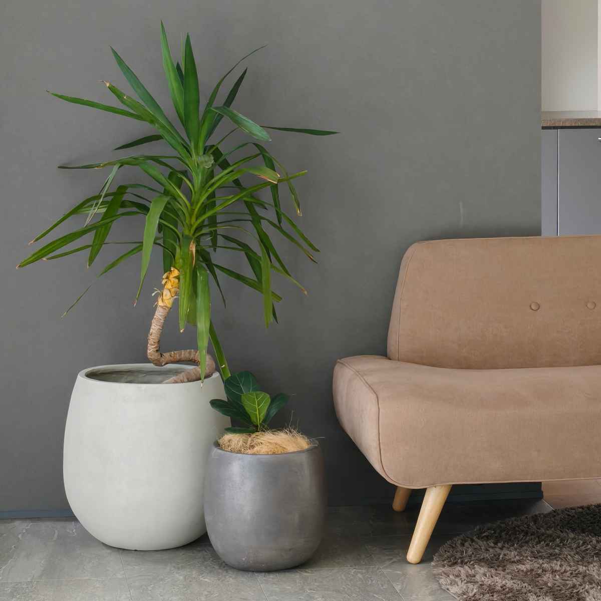 プランター グリッテ 石調FRPプランター 幅30cm ドロップ型 ( プランターカバー ラウンド 植木鉢 鉢 底穴 屋外 外 家庭菜園 寄せ植え おしゃれ ポット 鉢カバー 鉢植え 屋内 丸型 円型 大型プランター 水抜き穴 大型 花 ) 【グレー】 グレー