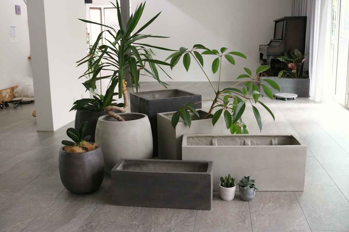 プランター グリッテ 石調FRPプランター 幅40cm 幅50cm 角型 大小2個セット ( プランターカバー スクエア 植木鉢 鉢 底穴 屋外 外 家庭菜園 寄せ植え ポット 鉢カバー 鉢植え 屋内 丸型 円型 大型プランター 水抜き穴 ) 【ホワイト】 ホワイト