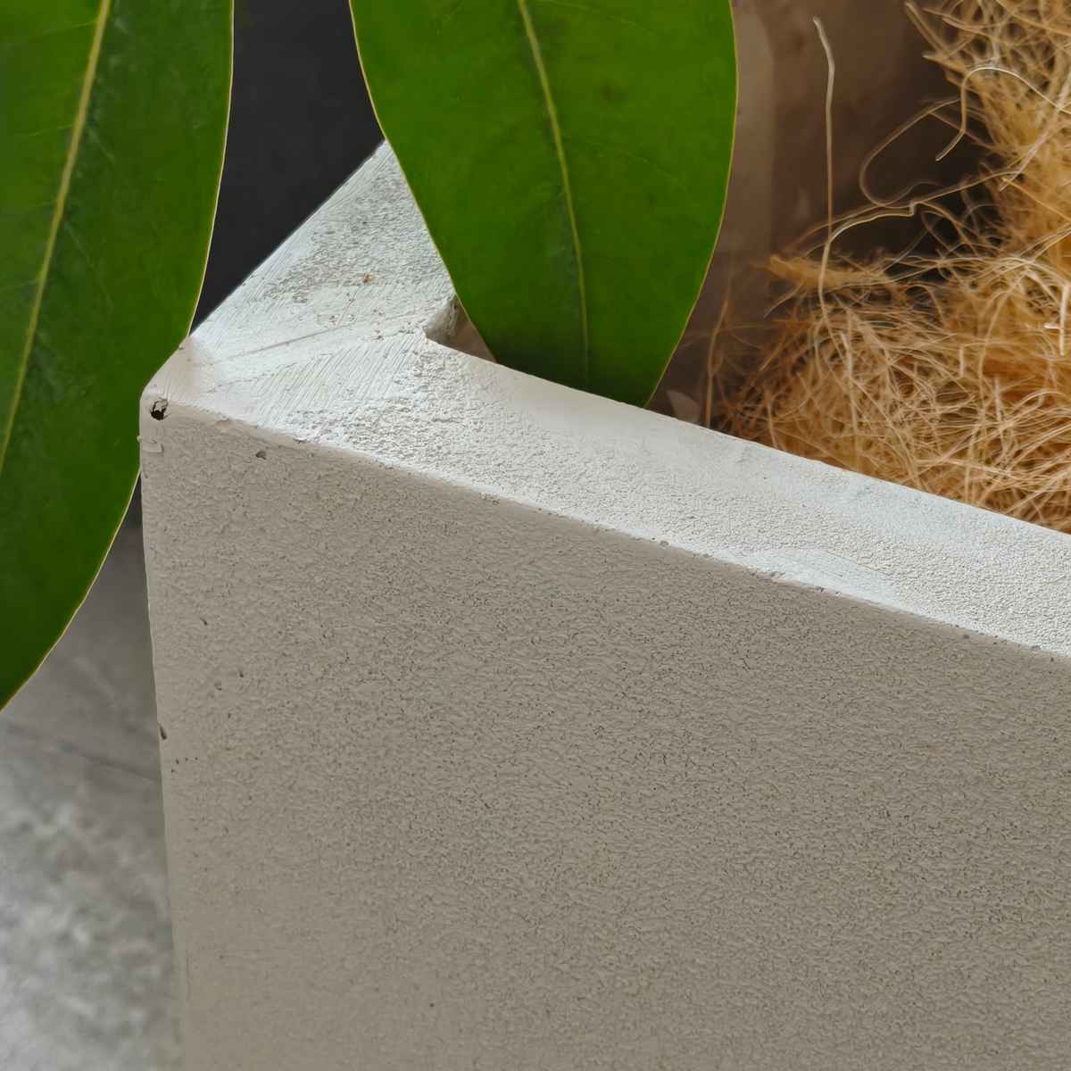 プランター グリッテ 石調FRPプランター 幅80cm 長角 ( プランターカバー スクエア 植木鉢 鉢 底穴 屋外 外 家庭菜園 寄せ植え おしゃれ ポット 鉢カバー 鉢植え 屋内 丸型 円型 大型プランター 水抜き穴 大型 花 ) 【グレー】 グレー