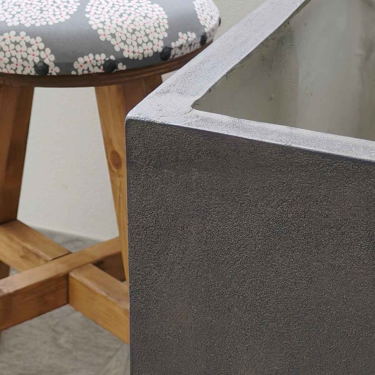 プランター グリッテ 石調FRPプランター 幅80cm 長角 ( プランターカバー スクエア 植木鉢 鉢 底穴 屋外 外 家庭菜園 寄せ植え おしゃれ ポット 鉢カバー 鉢植え 屋内 丸型 円型 大型プランター 水抜き穴 大型 花 ) 【グレー】 グレー