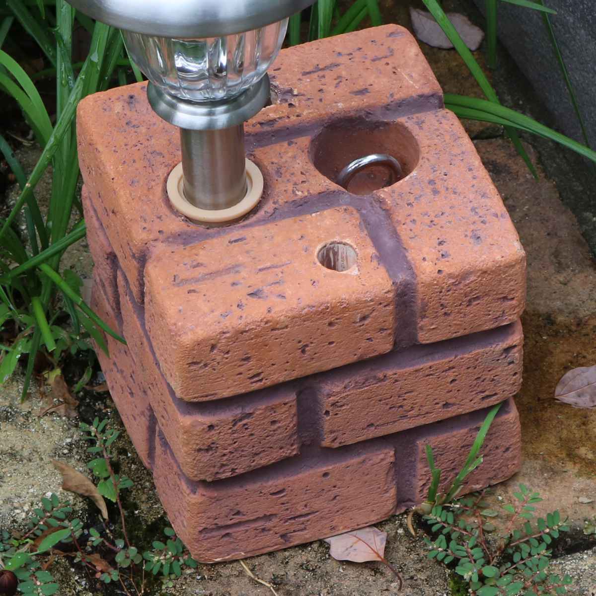 ブロック レンガ調 多機能ブロックウェイト 5kg 1個 ( 荷重ブロック 固定 固定用 パーツ ブロックウェイト 重り ウェイト フェンス 取り付け バルコニーフェンス ガーデニング 目隠し ガーデンフェンス テラス 屋上 屋外 )