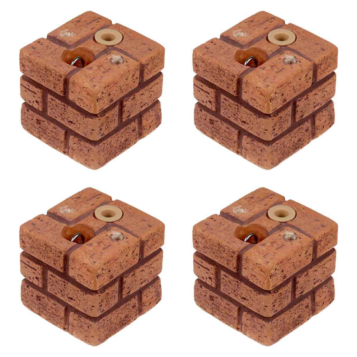 ブロック レンガ調 多機能ブロックウェイト 5kg 4個組 ( 荷重ブロック 固定 固定用 パーツ ブロックウェイト 重り ウェイト フェンス 取り付け バルコニーフェンス ガーデニング 目隠し ガーデンフェンス テラス 屋上 屋外 )