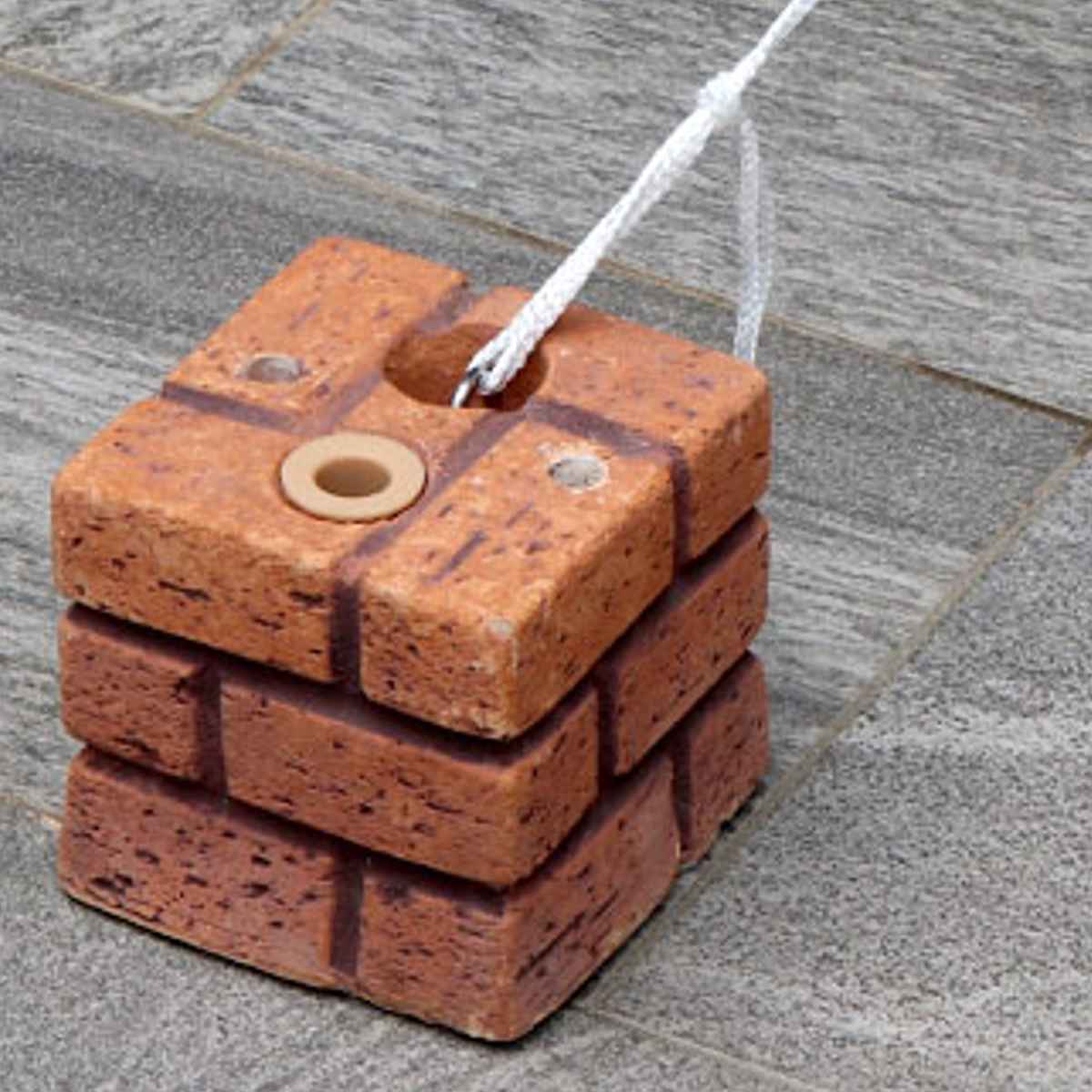 ブロック レンガ調 多機能ブロックウェイト 5kg 4個組 ( 荷重ブロック 固定 固定用 パーツ ブロックウェイト 重り ウェイト フェンス 取り付け バルコニーフェンス ガーデニング 目隠し ガーデンフェンス テラス 屋上 屋外 )