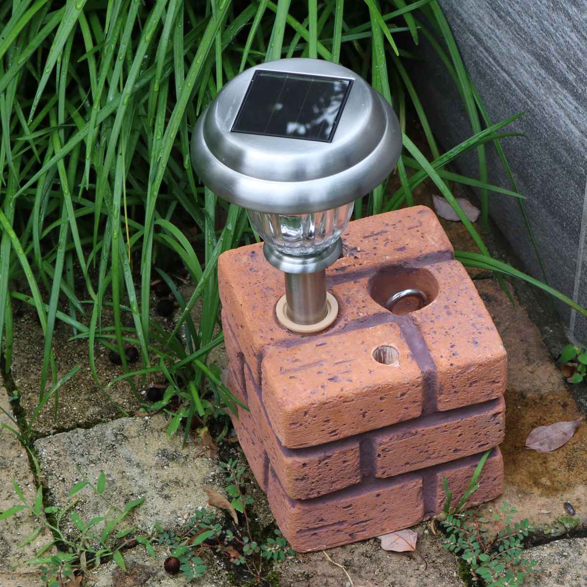 ブロック レンガ調 多機能ブロックウェイト 5kg 4個組 ( 荷重ブロック 固定 固定用 パーツ ブロックウェイト 重り ウェイト フェンス 取り付け バルコニーフェンス ガーデニング 目隠し ガーデンフェンス テラス 屋上 屋外 )