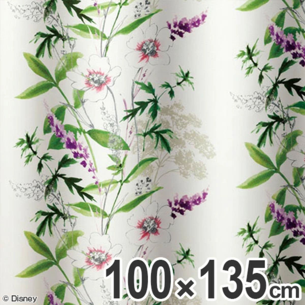 カーテン 遮光カーテン スミノエ ミッキー ワイルドフラワ－ 100×135cm （ ディズニー ドレープカーテン ミッキーマウス Disney キャラクター 既製 遮光2級 洗える ウォッシャブル 花柄 国産 ）