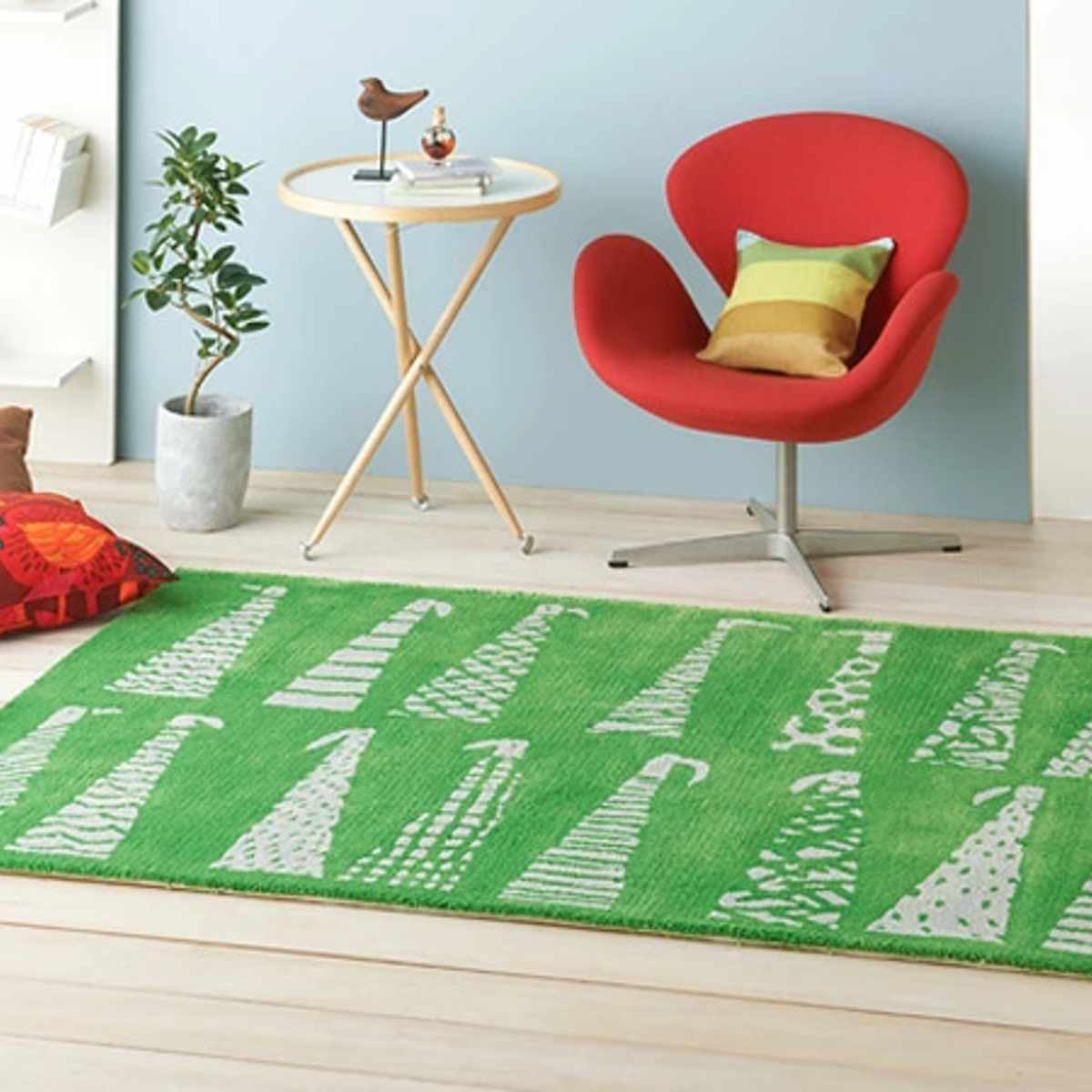 ラグ カーペット スミノエ ネクストホーム ラグ サンカクドリ 140x200cm ( ラグマット センターラグ 絨毯 じゅうたん 防ダニ 床暖房対応 防炎 リビング 寝室 インテリア )