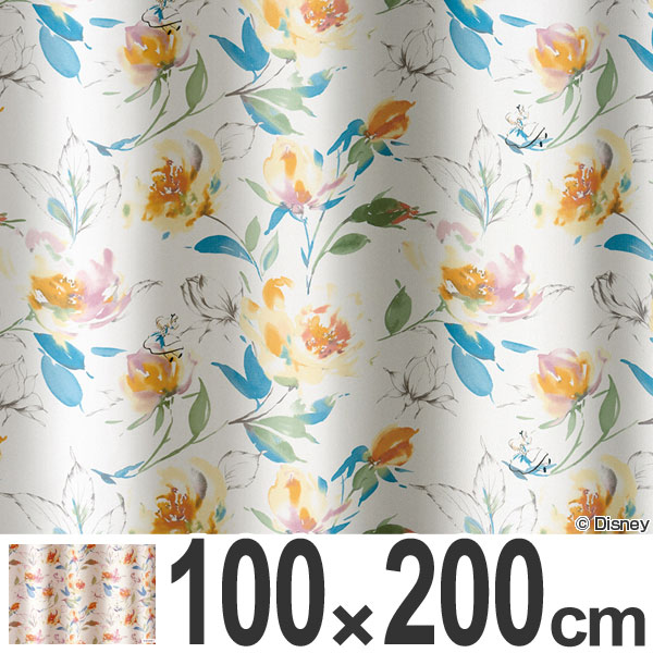 カーテン 遮光カーテン スミノエ アリス ローズガーデン 100×200cm （ 送料無料 遮光 ディズニー ドレープカーテン Disney ふしぎ