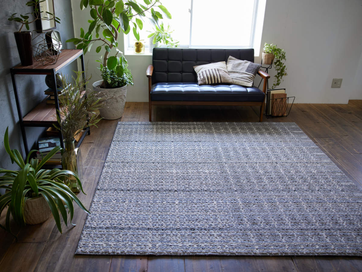 ラグ スミノエ 抗菌・抗ウイルス グレイニー 190×240cm ( カーペット 絨毯 マット ラグマット 長方形 3畳 日本製 抗菌 オールシーズン 防ダニ 抗ウィルス ホットカーペット対応 床暖対応 すべり止め 短毛 軽量 ) 【グレー】 グレー