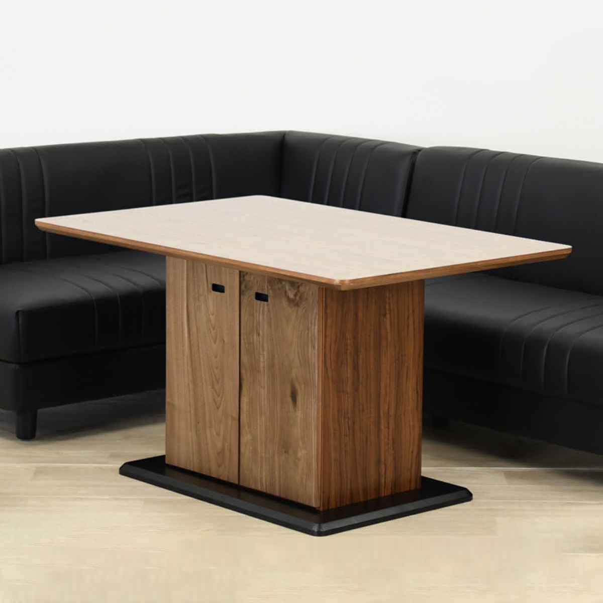 リビングテーブル おしゃれ 大きめ 収納 木目 高級感 幅120cm （ ダイニングテーブル テーブル 食卓テーブル ウォールナット 木目調 長方
