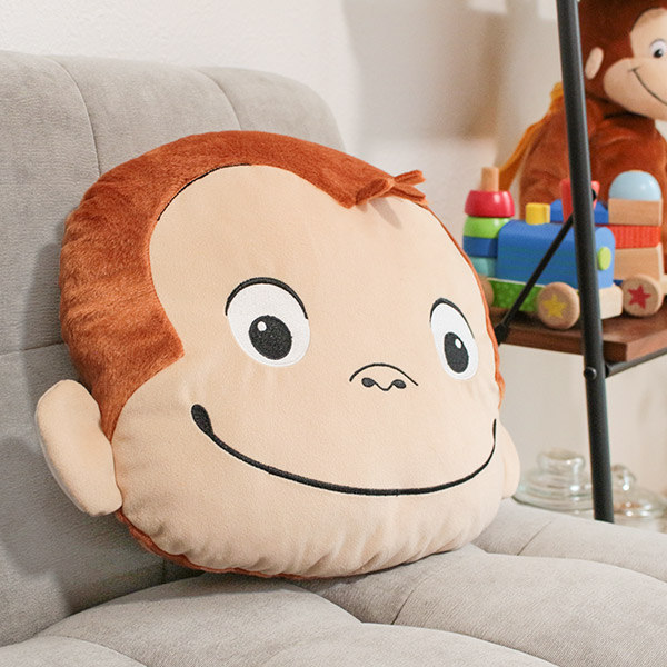 Dショッピング クッション おさるのジョージ フェイスクッション ぬいぐるみ キャラクター おもちゃ 座布団 フロアクッション ジョージ グッズ かわいい 誕生日 人気 幼児 男の子 女の子 ギフト カテゴリ クッションの販売できる商品 リビングート