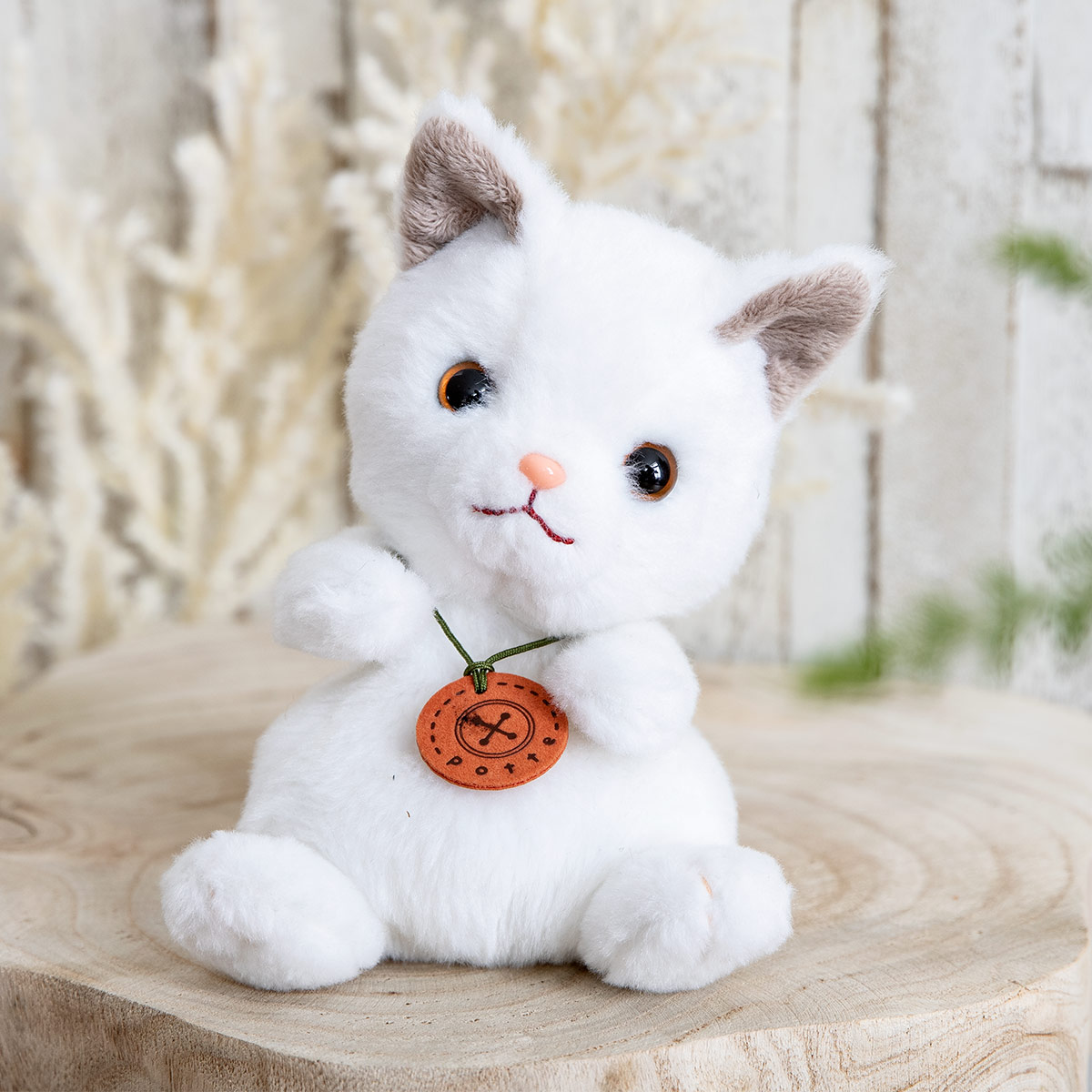ぬいぐるみ potte 白猫 猫 （ ヌイグルミ ねこ ネコ 動物 雑貨 インテリア アニマル グッズ ベビー 赤ちゃん プレゼント ギフト かわいい