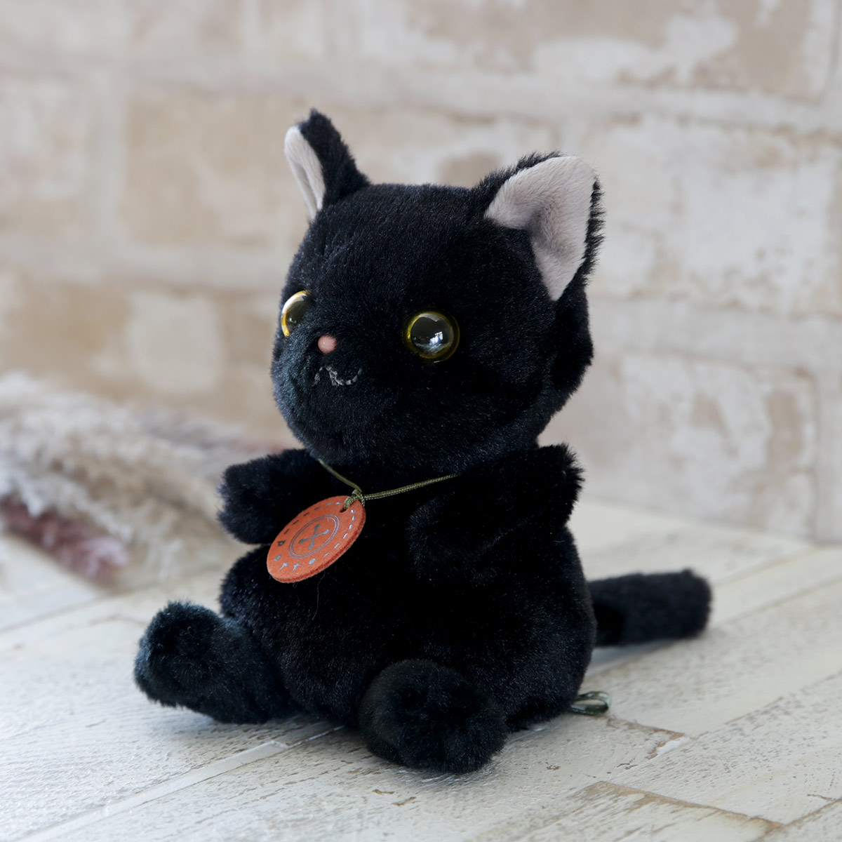 ぬいぐるみ potte 黒猫 猫 （ ヌイグルミ ねこ ネコ 動物 雑貨 インテリア アニマル グッズ ベビー 赤ちゃん プレゼント ギフト かわいい  縫いぐるみ 人形 手乗り 小さい 癒しグッズ 子ども キッズ 出産祝い 女の子 男の子 ）