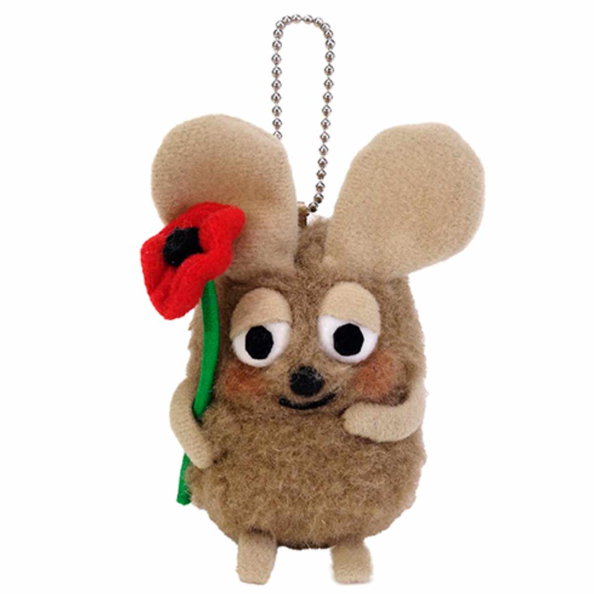 ぬいぐるみ マスコット キーホルダーふかふか フレデリック はにかみ ( マスコットキーホルダー ヌイグルミ ふわふわ 雑貨 プレゼント ギフト かわいい 縫いぐるみ 人形 手乗り 小さい 癒し 子ども キッズ 出産祝い おでかけ )