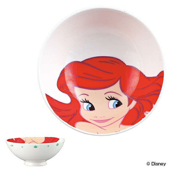 お茶碗 子供用 200ml アリエル 飯碗 磁器 食器 キャラクター ( 茶碗 子供用食器 ライスボウル ディズニー プリンセス リトル・マーメイド 子ども キッズ ご飯茶碗 ごはん )