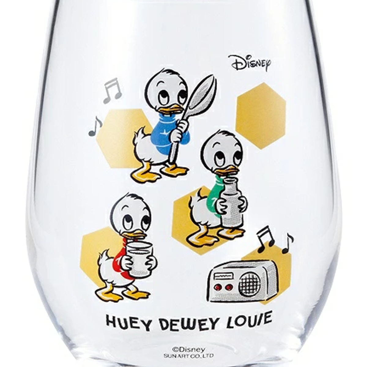 グラス 325ml ヒューイ・デューイ・ルーイ コップ ガラス 日本製 キャラクター ( ガラスコップ 丸い タンブラー ディズニー ダックファミリー 丸いグラス ガラスカップ かわいい おしゃれ キャラ )