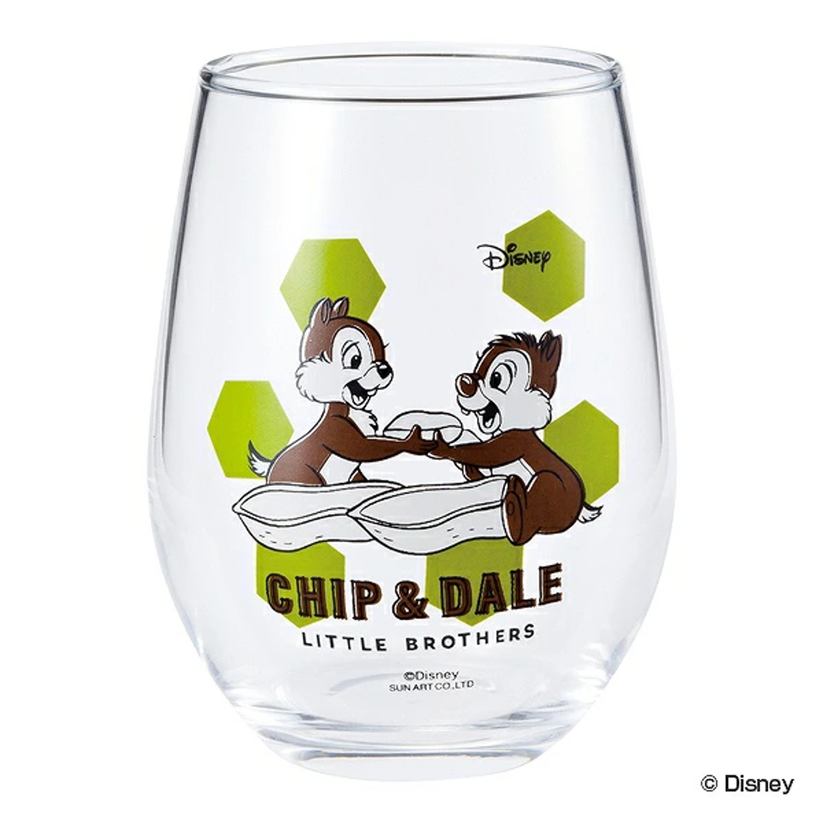 グラス 325ml チップ＆デール コップ ガラス 日本製 キャラクター （ ガラスコップ 丸い タンブラー ディズニー チップとデール 丸いグラス ガラスカップ かわいい おしゃれ キャラ ）