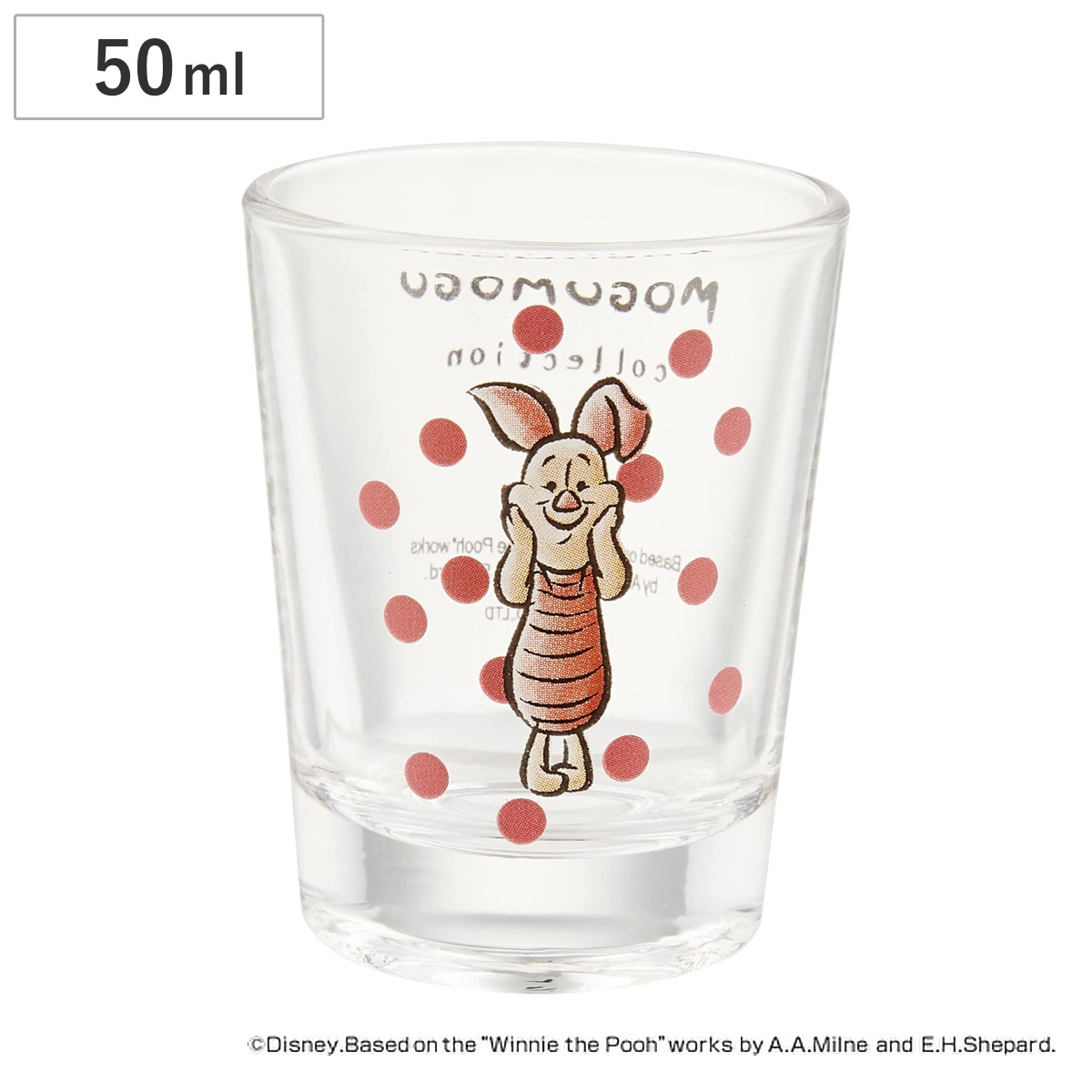 グラス 50ml ショットグラス ピグレット MOGUMOGU ガラス 日本製 キャラクター ( ミニグラス 50cc コップ ミニ ディズニー 小鉢 調味料 ソース ドレッシング カップ インテリア )
